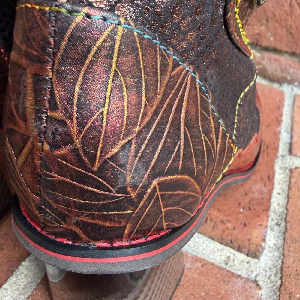 L'Artiste Spring Step Energy Leather Tall Boots Brown Multi boho Women EU 36 5.5 - Picture 9 of 10